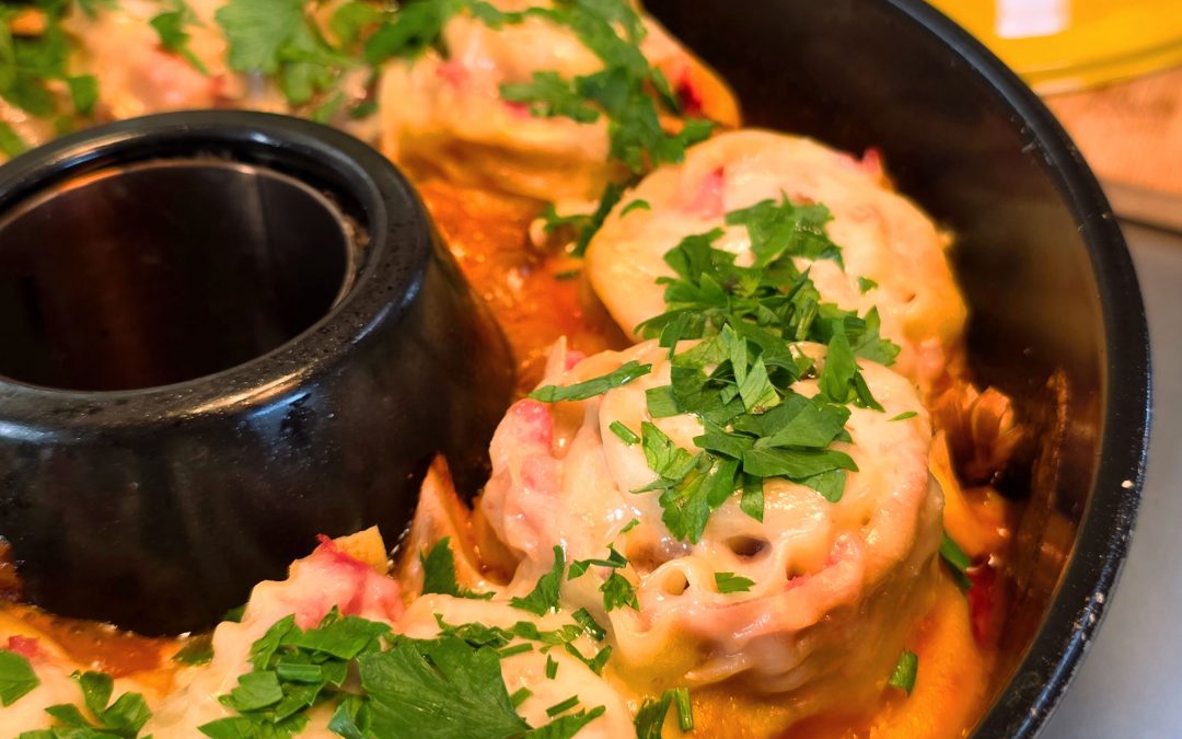 Salsiccia-Pasta-Schnecken aus dem Omnia Campingbackofen