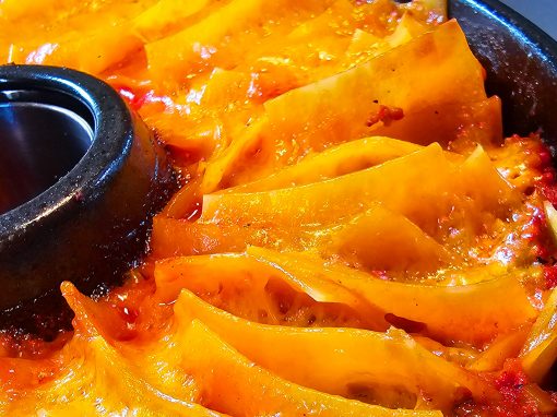 Lasagne One Pot Rezept aus dem Omnia Campingbackofen Lasagne One Pot Rezept aus dem Omnia Campingbackofen