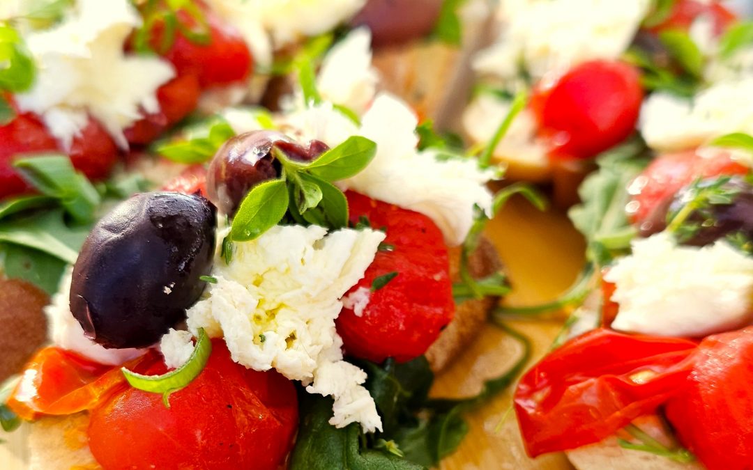 Sommerliches Caprese-Camping-Baguette