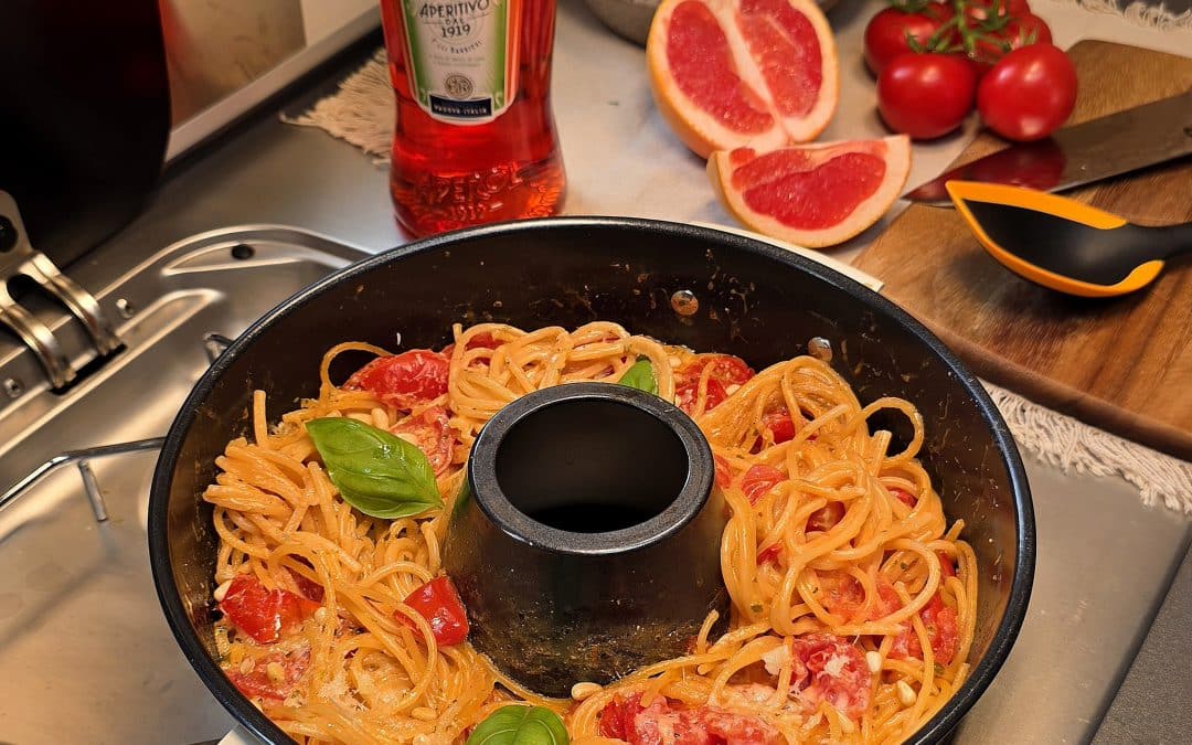 Aperol Spritz Pasta im RoadBaker