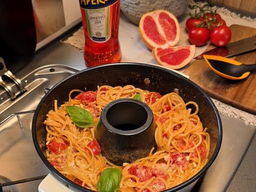 Aperol Spritz Pasta im RoadBaker