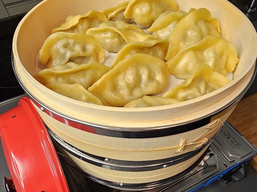 Dumplings (asiatische Maultaschen) aus dem Omnia Campingbackofen