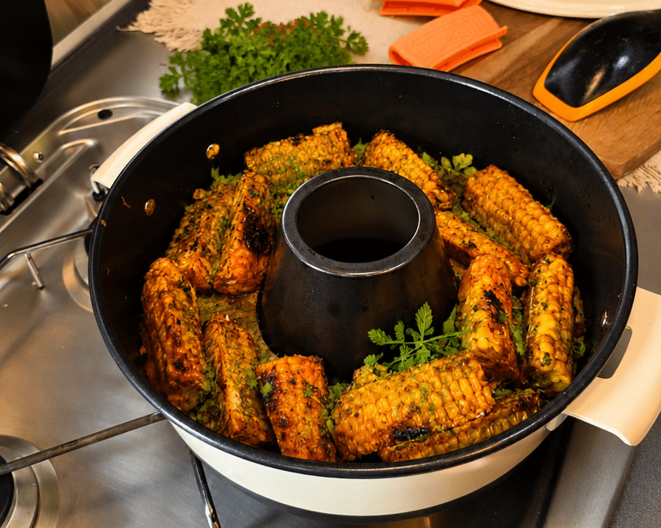 Würzige Corn Ribs aus dem RoadBaker mit Parmesan und Petersilie