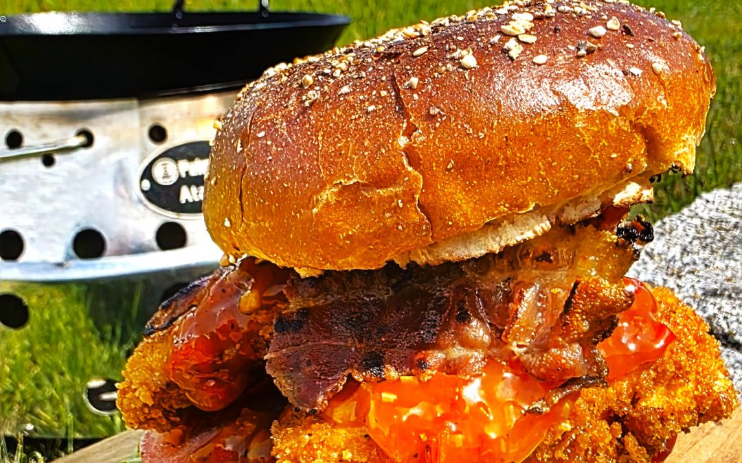 Crispy Chicken Burger Petromax Atago Grill