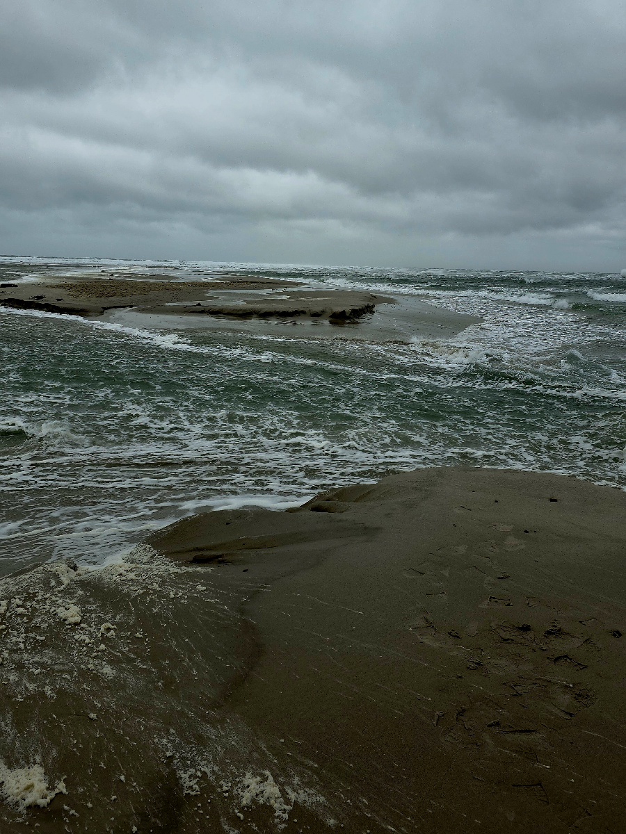 Zusammenfluss von Nordsee und Ostsee am Kap Grenen bei Skagen im Januar 2026.