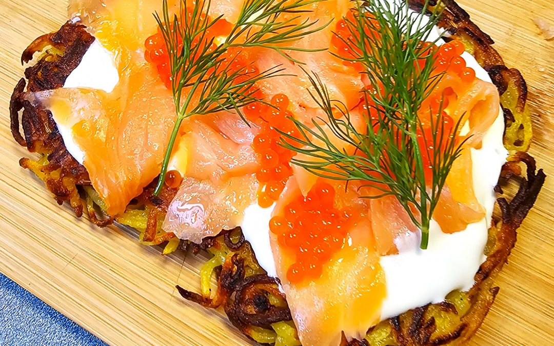 Kartoffel Rösti mit Lachs aus dem RidgeMonkey