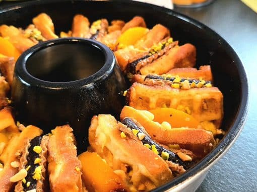 Hanuta-Waffel-Auflauf aus dem Omnia Campingbackofen