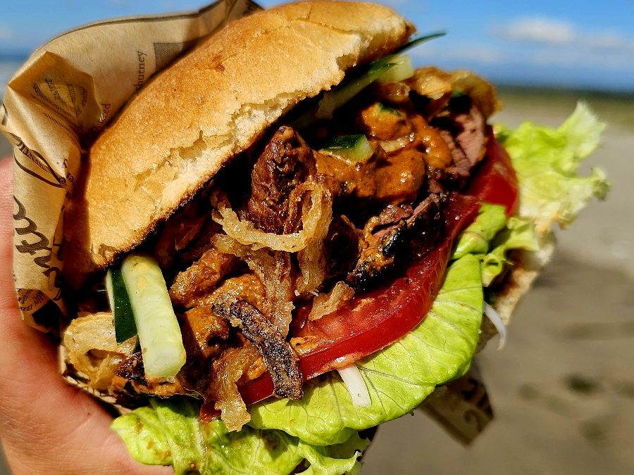 Rostbraten Burger vom Big Green EGG MiniMax /Grill