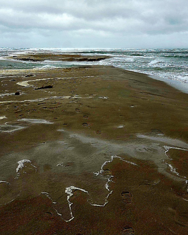 Zusammenfluss von Nordsee und Ostsee am Kap Grenen bei Skagen im Januar 2026.