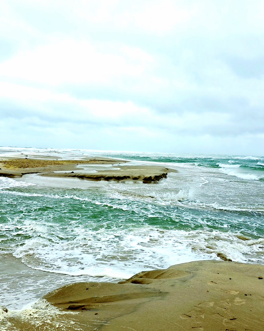Zusammenfluss von Nordsee und Ostsee am Kap Grenen bei Skagen im Januar 2026.