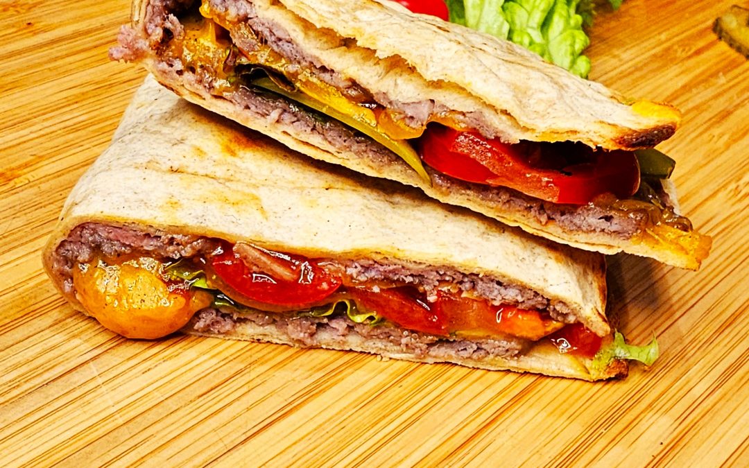 Tortilla Smash Burger aus dem Toaster