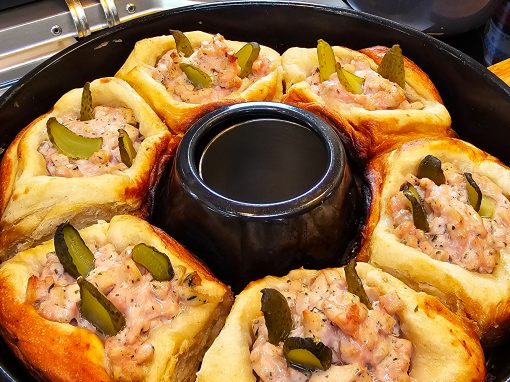 Weißwurst Snack aus dem Omina Campingbackofen